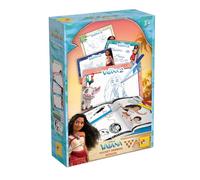 Lisciani - Disney Vaiana - École de Dessin Format Poche - Dès 3 Ans | Activité Dessin et Pré-Écriture - 4 Mini Ardoises Effaçables - Cahier d'Activités Fourni - Motricité Fine bien Travaillée