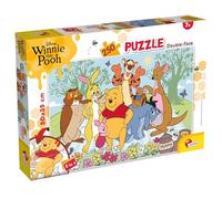 Lisciani - Disney Winnie The Pooh - Puzzle 250 Pièces 2 en 1 - Dès 7 Ans | Double Face 2 en 1 - Winnie l'Ourson et ses Amis - Activité Créative et Observation - Concentration et Motricité Fine