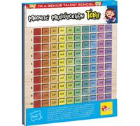 Lisciani - I'M A GENIUS - Table de Pythagore Magnétique en Bois - Pour Enfants dès 6 ans - Apprendre Tables de Multiplication en Autonomie - Apprentissage des Mathématiques, Logique en s'Amusant