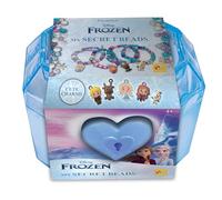 Lisciani - FROZEN : COFFRET DE PERLES SECRETES - Kit Création de Bijoux pour Enfants dès 3 Ans - Coffre avec Serrure et clé - Perles Coloré et Charms Reine Des Neiges - Réaliser Bracelets et Colliers
