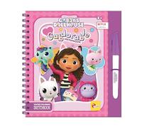 Lisciani - GABBY ET LA MAISON MAGIQUE - Carnet Coloriages Magiques à l'Eau GABDORABLE Pour Enfants dès 3 Ans - Livre 12 Pages avec Stylo à Eau - Activité Manuelle - Idée Cadeau Gabby's Dollhouse