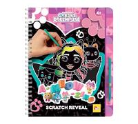 Lisciani – Carnet de dessins à gratter A-MEOW-ZING – 44 pages avec stylo – Dès 4 ans