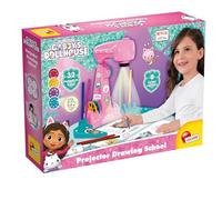 Lisciani - GABBY ET LA MAISON MAGIQUE École de Dessins - Projecteur LED pour Apprendre à Dessiner - Pour Enfants dès 4 Ans - 4 Disquettes d'Images, Feuilles & Feutres Inclus - Gabby's Dollhouse