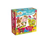Liscianigiochi- Educational Game CAROTINA Baby My Friends/Mes Amis, 85521, 4 Animaux GEANTS-Formes A Assembler