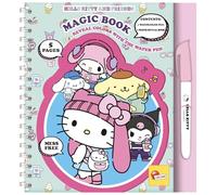 Lisciani - Hello Kitty and Friends - Livre Magique à Eau Réutilisable Enfants Dès 3 Ans - Jouet Éducatif Cahier 12 Pages avec Stylo à Eau Inclus - Activité Créative sans Salissures - Idée Cadeau