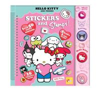 Lisciani - Hello Kitty and Friends - Stickers et Tampons Livre de Coloriage pour Enfants Dès 5 Ans - Cahier 16 Pages avec Tampons, Tampon Bague et Stickers Gonflés - Idée Cadeau Créatif Enfant