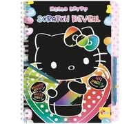 Lisciani - Hello Kitty - Livre à Gratter Effet Arc-en-Ciel - Dès 5 Ans | Cahier 44 Pages avec Stylo à Gratter Inclus - Motricité Fine Travaillée - Motifs Révélés sous la Couche - Effet Arc-en-Ciel
