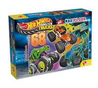 Lisciani - Hot Wheels Monster Trucks - Puzzle 2 x 60 Pièces pour Enfant dès 4 Ans - Puzzle MaxiFloor 50 x 35 cm - Illustrations Monster Trucks - Jeu de Construction et Observation - Activité Créative