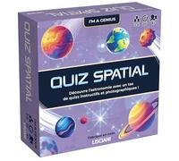 Lisciani - I’m A Genius Quiz Spatial - Jeu de Société Quiz Astronomie Enfant dès 6 Ans - Planètes Galaxies Constellations Univers - Plateau Spinner Cartes - Jeu Famille