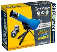 Lisciani - I’m A Genius - Télescope pour Enfants dès 7 Ans - Kit Astronomie avec Trépied et 3 Objectifs Zoom 20x 30x 40x - Observation du Ciel, Lune et Étoiles - Activité Scientifique et Découverte