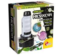 Lisciani - I'm A Genius - À la Découverte Découverte du Micro Monde pour Enfants dès 7 Ans - Microscope Portable de Haute Qualité - Expériences Scientifiques Enfants- Kit Educatif