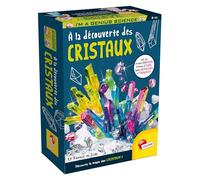 Lisciani - I'M A GENIUS - À la Découverte des Cristaux pour Enfants dès 8 Ans - Kit Expériences Scientifiques - Création de Cristaux de Sucre Colorés - Magie de la Cristallisation - Fabriqué En Italie