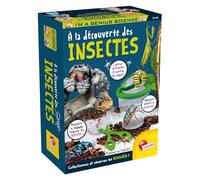 Lisciani - I'm A Genius - À la Découverte des Insectes pour Enfants dès 7 Ans - Kit d'Observation - Capture et Observe Les Insectes - Filet et Observatoire Inclus - Jeu Éducatif - Fabriqué en Italie
