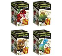 Liscianigiochi LISCIANI - I'm a Genius - Collection Monde des Dinosaures - Dino à Construire pour Enfants dès 7 Ans - Cassez l'oeuf Puis Assemblez Le Dinosaure - 4 Modèles Surprises A Collectionner