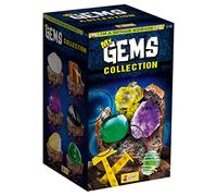 Lisciani - I'm a Genius - Ma Collection de Gemmes à Creuser - Dès 7 Ans | Bloc à Creuser & Collier à Fabriquer - Envoi Aléatoire des Pierres - Minéralogie et Imagination - 12 Gemmes à Collectionner