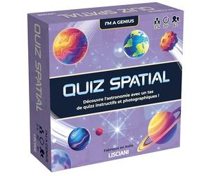 Lisciani - I'm a Genius - Quiz Spatial Jeu d'Astronomie - Dès 6 Ans | Planètes, Galaxies, Constellations, Univers - Plateau, Spinner et Cartes - Jetons et Cocardes - 3 Niveaux de Difficultés