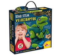 LISCIANI - I'M A GENIUS SCIENCE - Dinosaure à Assembler - Velociraptor - Jeu de Construction avec Puzzles et Stickers - Kit Educatif et Scientifique pour Enfants dès 5 ans