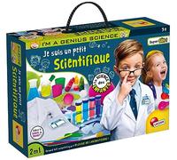 Lisciani - I'm a Genius Science - Je suis Un Petit Scientifique - Dès 5 Ans | Kit Scientifique et Éducatif - Blouse de Laboratoire Incluse - Expériences Guidées à Réaliser Chez Soi - Patience et Logique
