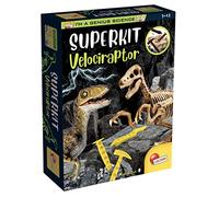 Lisciani Kit scientifique I'M A GENIUS Super Kit Velociraptor – Bloc à creuser – Dès 7 ans