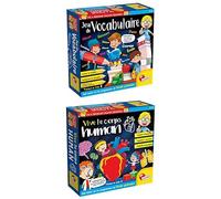 LISCIANI - I'M A Genius Talent School - LOT VOCABULAIRE + CORPS HUMAIN - 2 Jeux Éducatifs Complets - Quiz Lettres, Syllabes et Anatomie - Parcours d'Apprentissage pour Enfants 5-10 Ans