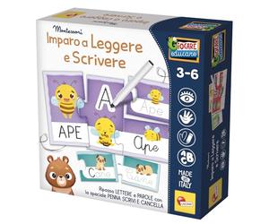 Lisciani Jeux Montessori J'apprends à Lire et à écrire, Multicolore, 100460
