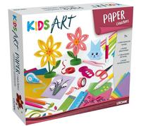 Lisciani - Kids Art Paper Creations - Kit Créatif Papier pour Enfants de 7 à 12 ans - Activité Manuelle Papier & Quilling - 20 Feuilles Couleur Washi Tape Ciseaux & Colle - Créativité & Motricité Fine