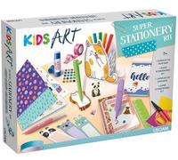 Lisciani - Kids Art Super Stationery Kit - Coffret Papeterie Créative pour Enfants dès 7 Ans - Activité Déco et Coloriage - Carnets Accessoires Créatifs et Porte Stylo Chat - Kit Loisirs Créatifs