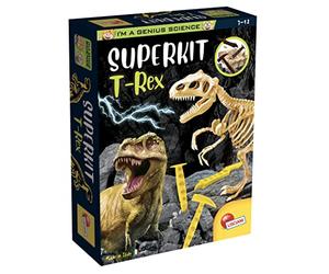 Lisciani - Kit T-Rex - Déterre le bloc et construis le squelette du dinosaure - Jeu éducatif scientifique pour enfants á partir de 7 ans
