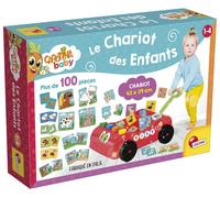 Lisciani - Le Chariot Tractable - Assortiment De Jeux Educatifs - Puzzles Jeu De Mémoire Formes - Pour Enfants De 1 4 Ans - Carotina Baby