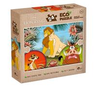 Lisciani - Le Roi Lion - Puzzle Double Face 24 Pièces - Dès 3 Ans | Verso à Colorier, Seconde Activité - Carton 100% Recyclable - Univers du Lion King - Concentration et Motricité Fine
