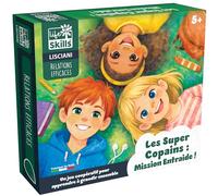 Lisciani - Life Skills - Les Super Copains Jeu Coopératif - Dès 5 Ans | Mission Entraide - Parcours et Activités Bien Illustrées - Émotions, Coopération, Communication - 49 Cartes et 6 Personnages