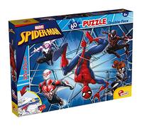 Lisciani - Marvel Spider-Man - Puzzle Double Face 60 Pièces - Dès 4 Ans | Activité Créative Illustrée - Verso à Colorier, Second Temps de Jeu - Jouet Éducatif Super-Héros - Format Final 35 x 25 cm