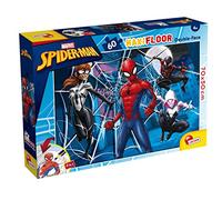 LISCIANI - MARVEL SPIDERMAN - Puzzle Maxifloor pour Enfants dès 4 Ans - 70x50cm - Puzzle Géant Super héros Double Face - Verso à Colorier - Jeu Educatif - Développe Créativité - Fabriqué en Italie