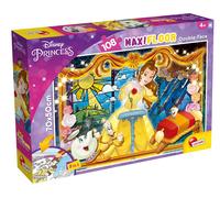 Lisciani Maxi Puzzle Pour Enfants A Partir De 4 Ans 108 Pi Ces 2 En 1 Double Face Recto Verso Avec Le Dos Colorier - Disney La Belle Et La Bête - 91775