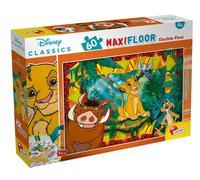 Lisciani Maxi Puzzle Pour Enfants A Partir De 4 Ans 60 Pi Ces 2 En 1 Double Face Recto Verso Avec Le Dos Colorier - Disney Roi Lion - 91751