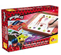 LISCIANI - MIRACULOUS - Kit de Dessins avec Tablette Lumineuse Lady Bug - Loisirs Créatifs pour Enfants dès 5 ans - Papier Calque +Modèles + Pochoirs + Feutres + Stickers pour Dessiner inclus