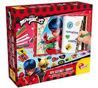 LISCIANI - MIRACULOUS Ladybug - Mon Journal Secret - Journal Intime à Personaliser Avec Cadenas - Loisirs Créatifs dès 4 ans - Feutres, Autocollants, Accessoires Inclus - Fabriqué en Italie