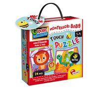 Lisciani - MONTESSORI BABY - Puzzle Tactile Éducatif pour Enfants de 1 à 4 Ans - 6 Puzzles de 4 Pièces - Développement Sensoriel et Motricité Fine - Apprentissage Méthode Montessori