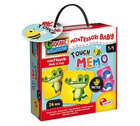 Lisciani - MONTESSORI BABY - Touch Memo - 24 Pièces au Toucher Rugueux - Jeu Educatif pour Enfants de 1 a 4 ans - Développement Sensoriel - Apprentissage Méthode Montessori
