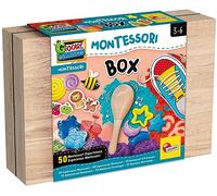 Lisciani - Montessori - Boîte de Travail en Bois Laboratoire - Dès 3 Ans | 50 Activités et Expériences Sensorielles - Matériels Fournis - Autonomie, Minutie et Concentration - Jeux Éducatifs Guidés