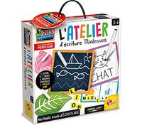 Lisciani - Montessori - L'Atelier d'Écriture Éducatif - Dès 3 Ans | Kit d'Apprentissage du Tracé - Supports Guidés à Suivre du Doigt - Tenue du Crayon et Attention - Approche Sensorielle Douce