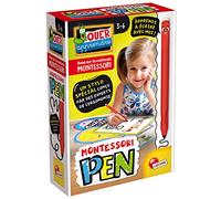 Lisciani - Montessori Pen Basique - Coffret de Tracé Guidé - Dès 3 Ans | Stylo Effaçable pour Apprendre à Écrire - Motricité Fine et Pré-Écriture - Ardoises Réutilisables - Méthode Montessori