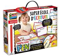 Lisciani - MONTESSORI PEN Super École d'Écriture - Stylo pour Apprendre à Ecrire - Activité MONTESSORI - avec Ardoises Réutilisables - Motricité Fine pour enfants 3 ,4 , 5 et 6 ans