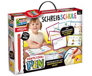 Lisciani Montessori Stylo école d'écriture pour enfants de 3 à 6 ans - Apprentissage de la motricité - Kit d'écriture inspiré du Montessori - Fabriqué en Italie - Favorise le développement créatif