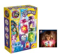 Lisciani - Moon Academy - Moonlight Creations Pots Lumineux - Dès 8 Ans | Photophores à Décorer - Colorants Phosphorescents et Rubans Fournis - Breloque qui Brille dans le Noir - Sans Aucun Écran