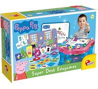 Lisciani – Bureau d'activités Peppa Pig Super Desk – 10 jeux éducatifs, accessoires, 30x48x38 cm