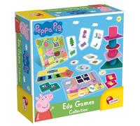 Lisciani - Peppa Pig - Grande Boîte de 10 Jeux Éducatifs - Dès 2 Ans | 10 Jeux Éducatifs en Carton - 8 Cylindres en Plastique - Manuel d'Instructions Fourni - Mémoire, Logique et Motricité Fine
