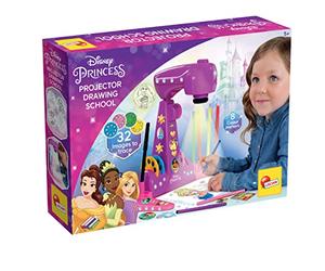 Lisciani - PRINCESSES DISNEY - École de Dessins par Projection - Pour Enfants dès 5 Ans - Apprendre à Dessiner avec un Modèle Projeté - Kit Dessins Complet avec Modèles, Papier et Crayons - Création