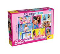 Lisciani - Puzzle Barbie MaxiFloor - 108 Pièces Double Face - Dès 6 Ans | Jeu Éducatif et d'Observation - Activité Créative Complète - Grande Scène à Assembler puis à Décorer - Format 70 x 50 cm