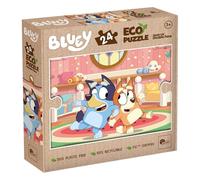 Lisciani - Puzzle BLUEY - Puzzle 24 Pièces Double Face pour Enfants dès 3 ans - Verso À colorier - Format 25x35 cm - Jeu Educatif Bluey - Activité Manuelle - 100% Recyclable - Idée Cadeau Anniversaire